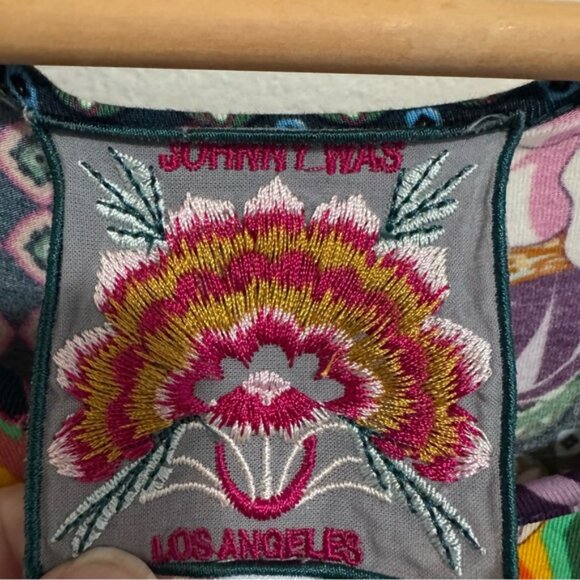 Johnny Was Bamboo Maggie Mixed Print Swing Dress - Picture 6 of 8